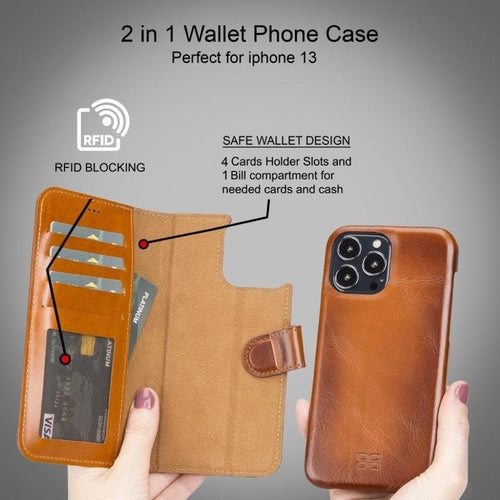 Full Leather Coating Wallet Case for Apple iPhone 13