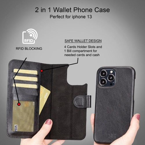 Full Leather Coating Wallet Case for Apple iPhone 13