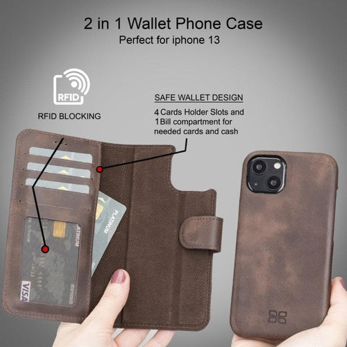 Full Leather Coating Wallet Case for Apple iPhone 13