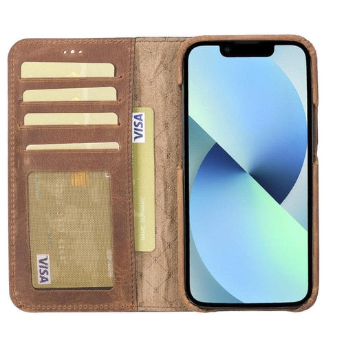 Full Leather Coating Wallet Case for Apple iPhone 13